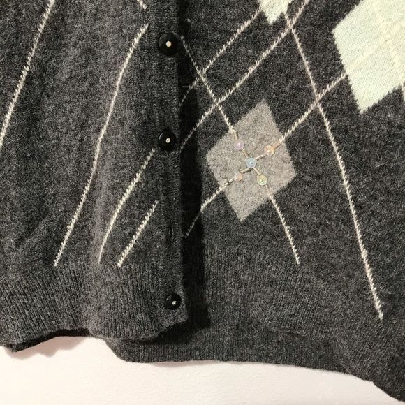 Ideology Wool Rabbit Hair V-neck Sweater Cardigan - Picture 5 of 5